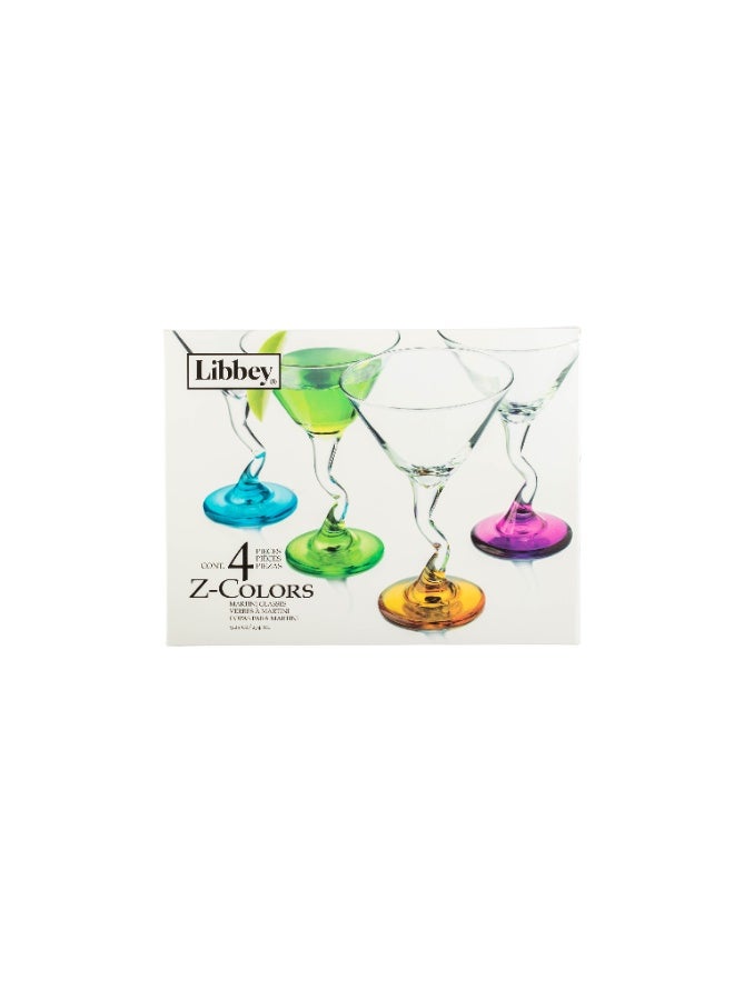 LIBBEY 🍸 Libbey Colored Base Martini Glass Set – 4 Elegant Glasses | 274ml Capacity – 11cm Diameter – 16.5cm Height - Image 3